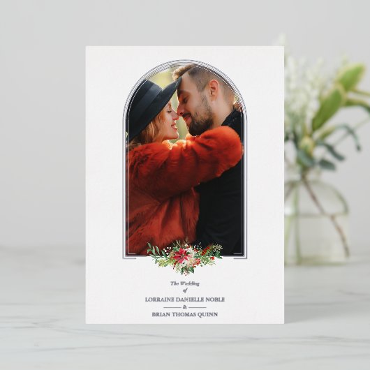 Invitation En Aluminium Mariage Fancy Arch Effet Arch Argent (Debout devant)