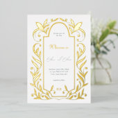 Invitation En Aluminium Mariage Feuille vert (Debout devant)