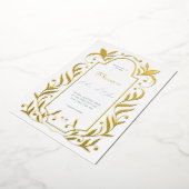 Invitation En Aluminium Mariage Feuille vert (Rotation)
