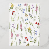 Invitation En Aluminium Mariage Fleur sauvage aquarelle Floral (Verso)