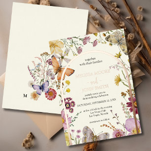 Invitation En Aluminium Mariage Fleur sauvage Bohemian Boho