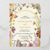 Invitation En Aluminium Mariage Fleur sauvage Bohemian Boho (Recto)
