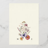 Invitation En Aluminium Mariage Fleur sauvage Bohemian Boho (Verso)