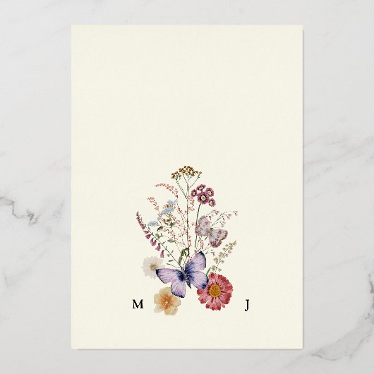 Invitation En Aluminium Mariage Fleur sauvage Bohemian Boho (Verso)