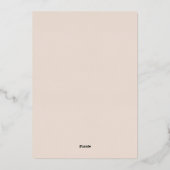 Invitation En Aluminium Mariage Fleur sauvage Boho Rose (Verso)