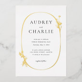 Invitation En Aluminium Mariage fleur sauvage Wreath (Recto)
