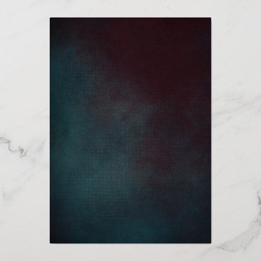 Invitation En Aluminium Mariage Fleuris Gras Marsala Sombre et Audacieux (Verso)