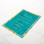 Invitation En Aluminium Mariage Fleurs turquoises (Rotation)