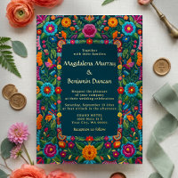 Mariage Floral Broderie Colorée Fiesta Mexicaine
