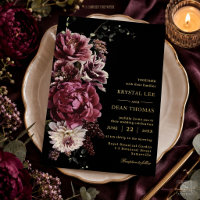 Mariage Floral Burgundy Fleur de Prunier Noir Rich