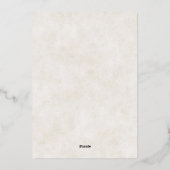 Invitation En Aluminium Mariage floral mixte d'automne (Verso)