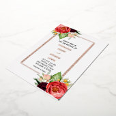 Invitation En Aluminium Mariage floral moderne (Rotation)