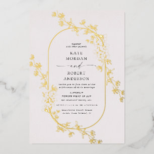 Invitation En Aluminium mariage floral moderne esquissé