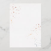 Invitation En Aluminium Mariage Floral orange et Turquoise (Verso)