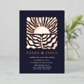 Invitation En Aluminium Mariage floral rétro chic (Debout devant)