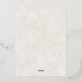 Invitation En Aluminium Mariage floral rose et bleu (Verso)