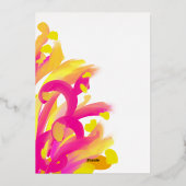 Invitation En Aluminium Mariage floral rose et orange (Verso)