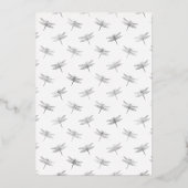 Invitation En Aluminium Mariage floral rouge et argent (Verso)