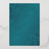 Invitation En Aluminium Mariage Floral Turquoise or rose (Verso)