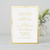Invitation En Aluminium Mariage Formel Or (Debout devant)