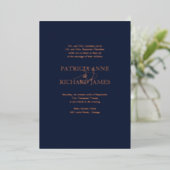 Invitation En Aluminium Mariage formel simple et élégant (Debout devant)