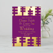 Invitation En Aluminium Mariage frontalier africain d'Ankara (Debout devant)