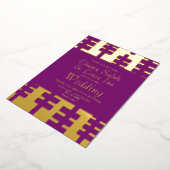 Invitation En Aluminium Mariage frontalier africain d'Ankara (Rotation)