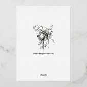 Invitation En Aluminium Mariage frontalier de la Renaissance médiévale (Verso)