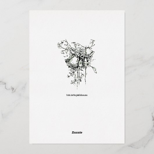 Invitation En Aluminium Mariage frontalier de l'époque victorienne 1850 (Verso)