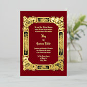 Invitation En Aluminium Mariage frontalier de l'époque victorienne 1850 Fl (Debout devant)