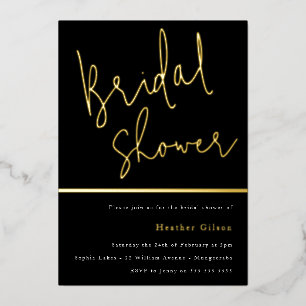 Invitation En Aluminium Mariage Gold & Black Golden