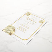 Invitation En Aluminium Mariage Gold Disco Ball (Rotation)