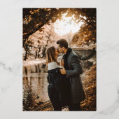 Invitation En Aluminium Mariage Gold Foil Numéros de tableau (Verso)