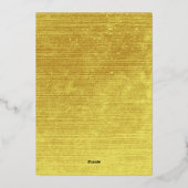 Invitation En Aluminium Mariage Gold Foil Simples Bagues Élégantes (Verso)