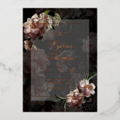 Invitation En Aluminium Mariage Gold Rose du soir (Recto)