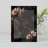 Invitation En Aluminium Mariage Gold Rose du soir (Debout devant)