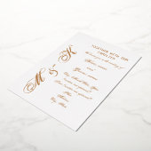 Invitation En Aluminium mariage "Gold Tone Letting" (Rotation)