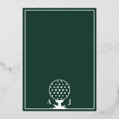 Invitation En Aluminium Mariage Golf Émeraude (Verso)