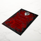 Invitation En Aluminium Mariage gothique halloween enregistrer la date inv (Rotation)