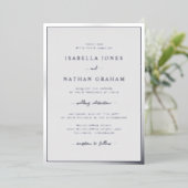 Invitation En Aluminium Mariage gris argenté (Debout devant)