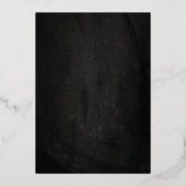 Invitation En Aluminium Mariage gris noir et or (Verso)