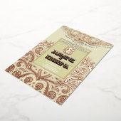 Invitation En Aluminium Mariage hindou LuxGlitter ivoire roseOr Ganesha (Rotation)