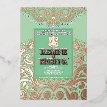 Mariage hindou LuxGlitter Sage roseGold Ganesha