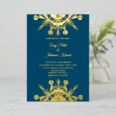 Invitation En Aluminium Mariage indien hindou de Mandala (Debout devant)