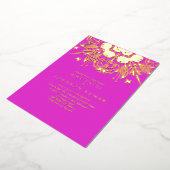 Invitation En Aluminium Mariage indien hindou tiré main (Rotation)