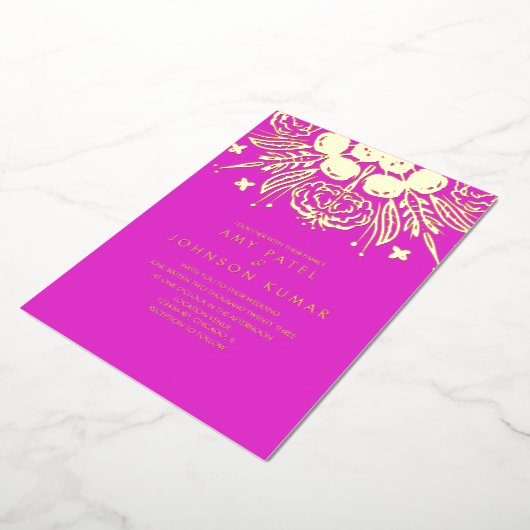 Invitation En Aluminium Mariage indien hindou tiré main (Rotation)