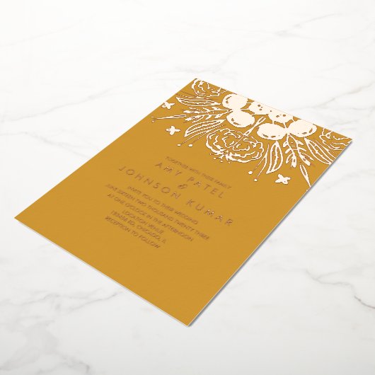 Invitation En Aluminium Mariage indien hindou tiré main (Rotation)