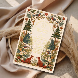 Invitation En Aluminium Mariage inspiré de la forêt enchantée