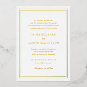 Invitation En Aluminium Mariage intemporel traditionnel