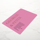 Invitation En Aluminium Mariage Inviter Véritable Foil Texte Arrière - pla (Rotation)